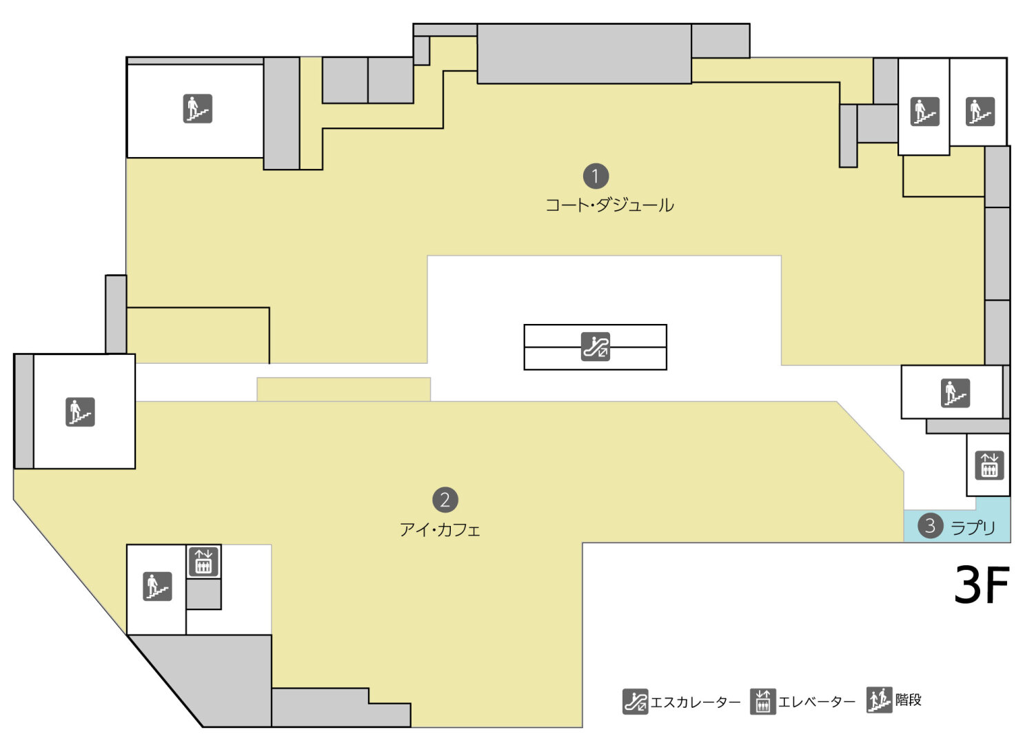 BiVi仙台駅東口3Fフロアマップ